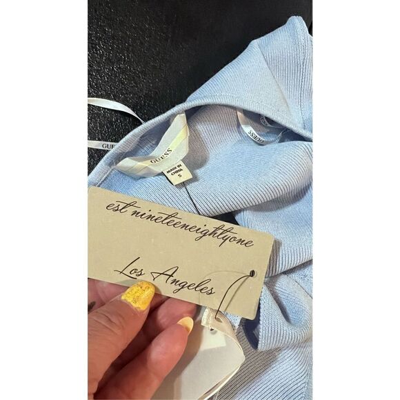 GUESS CORONADO BLUE IRMINE SLEEVELESS SWEATER DRESS SZ S P-1-13 NEW - Picture 12 of 14